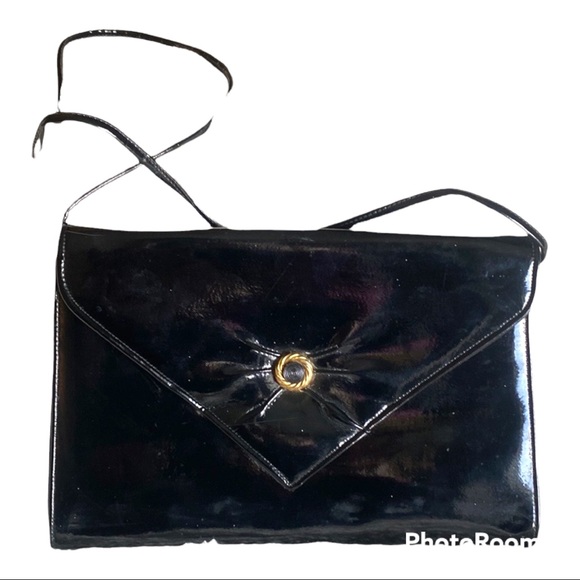 Vintage Black Envelope Purse - Picture 2 of 6
